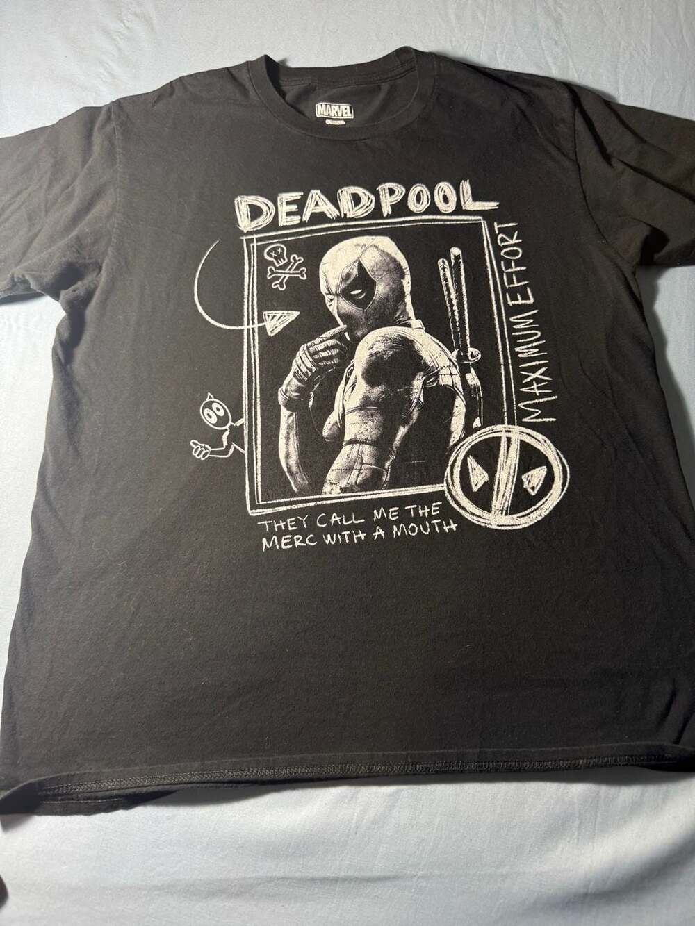 Marvel Deadpool Maximum Effort T-Shirt Black